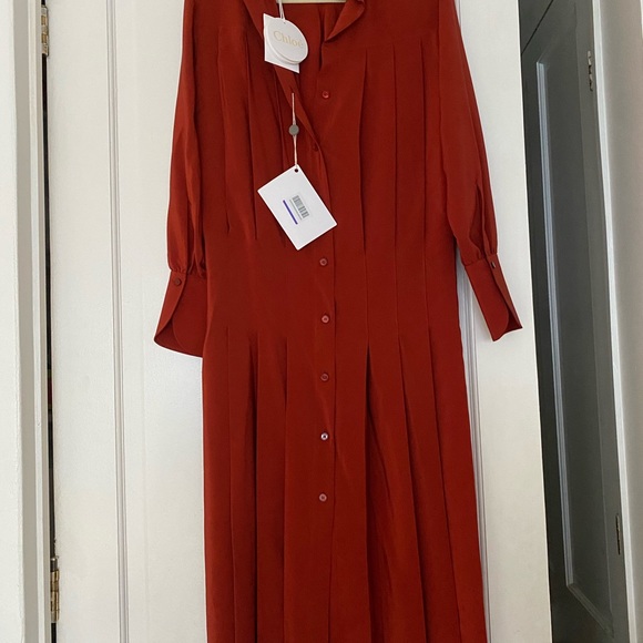 Chloe silk shirt dress - Picture 3 of 11